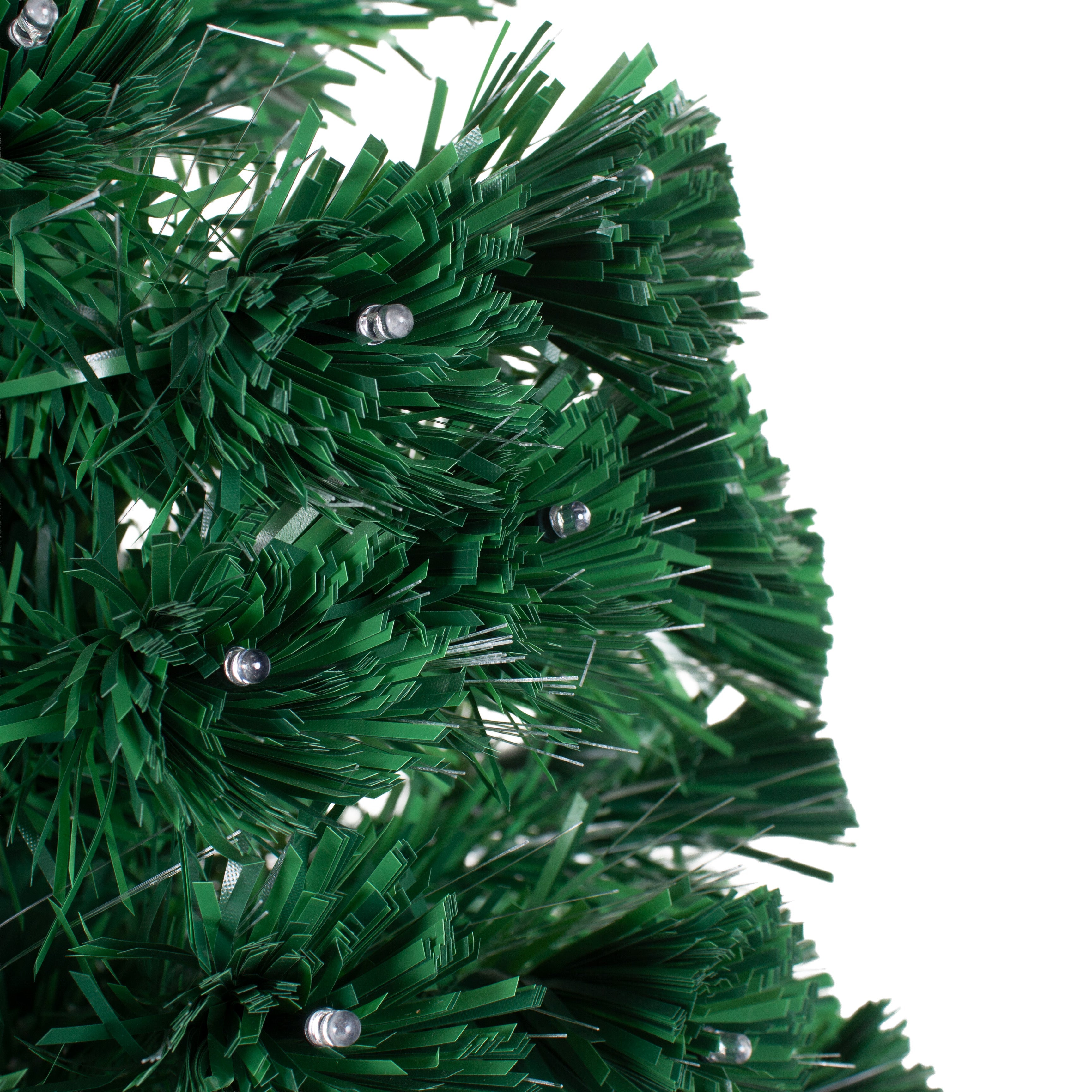 Christmas LED Fibre Optic Tree with Colour Changing Lights & Star 210 Branches 6 Ft (180cm) 1pc