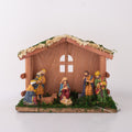 Christmas Wooden Crib Nativity scene with figurines Cow with Hores 20 X 15.5cm 8pcs1 Box