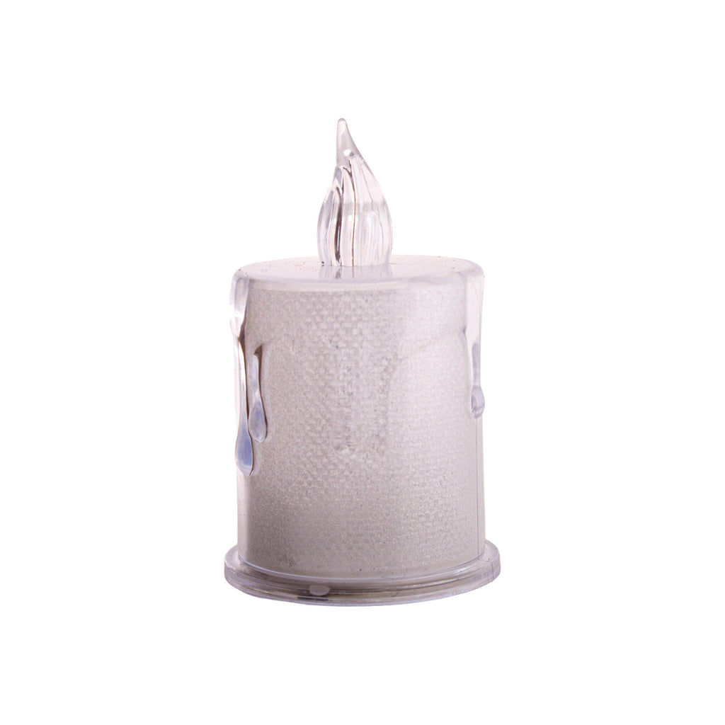 Smokeless Crystal Acrylic LED Candles Warm light 6.7cm 1pc