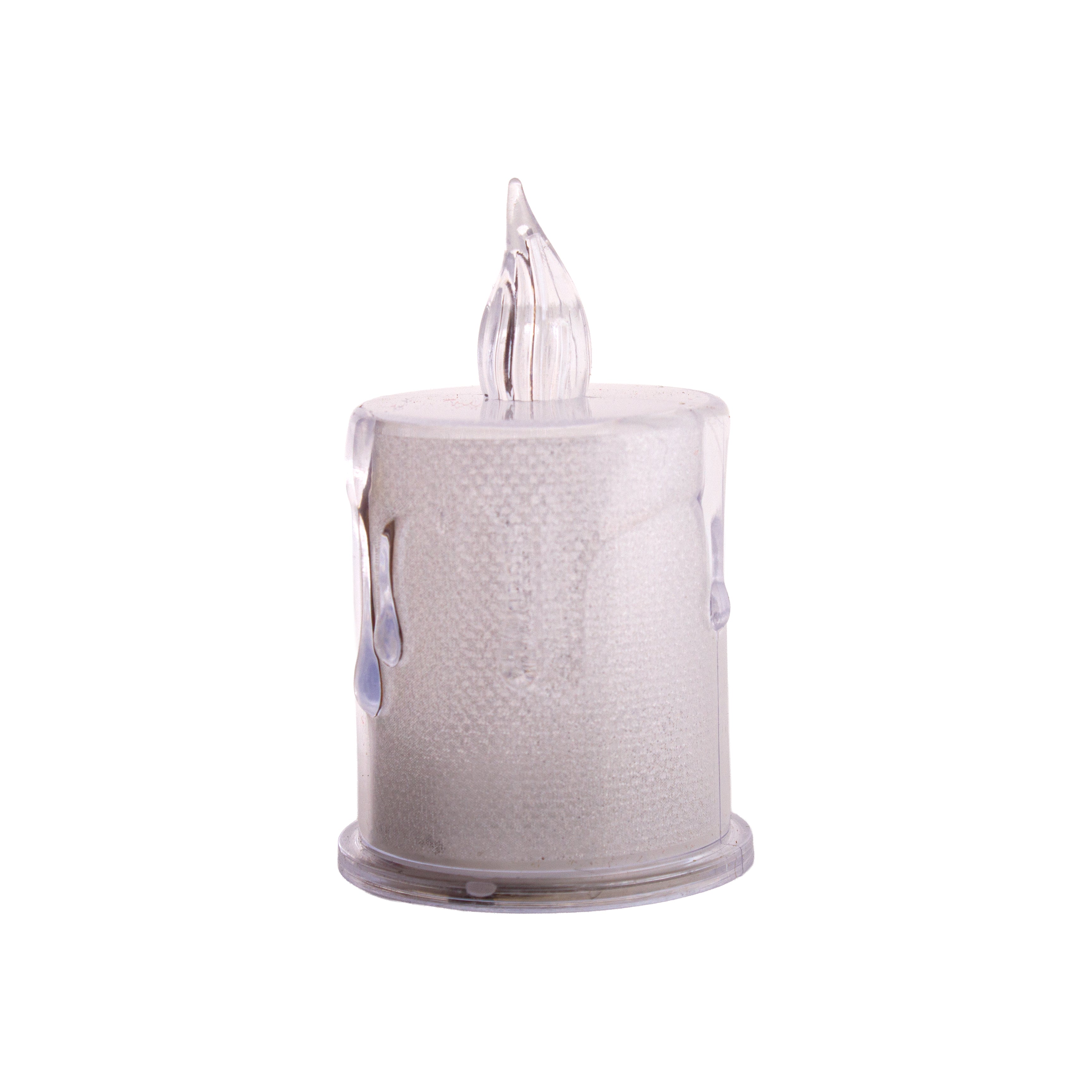 Smokeless Crystal Acrylic LED Candles Warm light 6.7cm 1pc