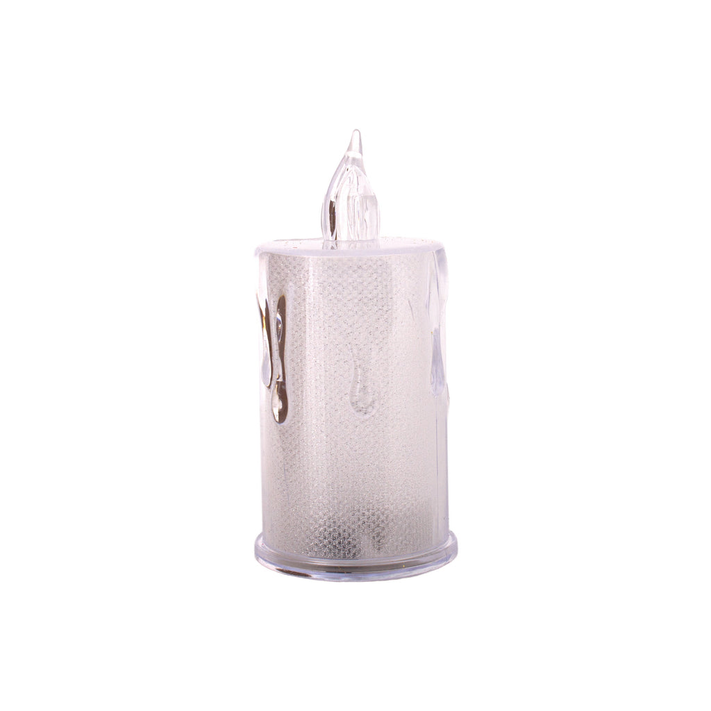 Smokeless Crystal Acrylic LED Candles Warm light 7.6cm 1pc