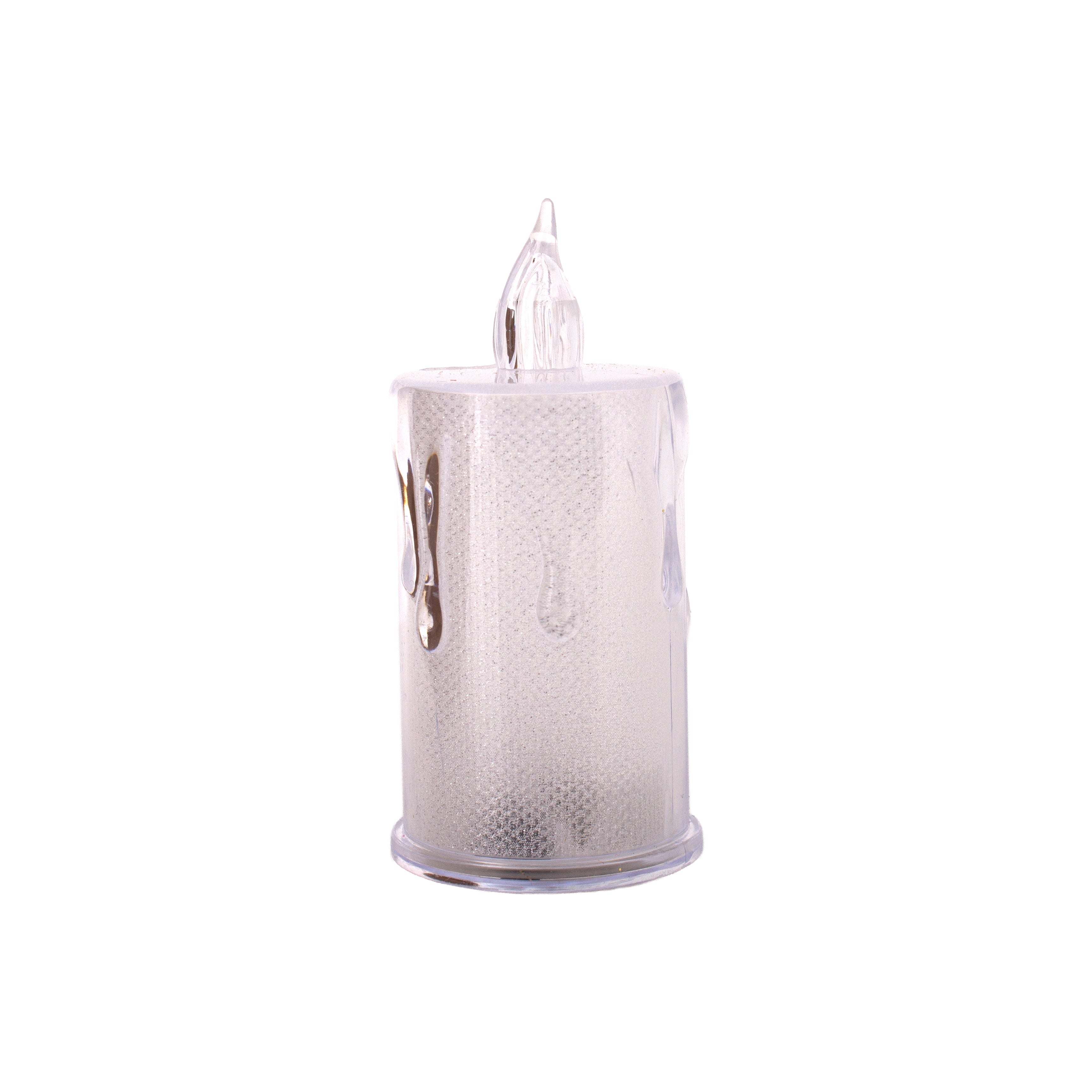 Smokeless Crystal Acrylic LED Candles Warm light 7.6cm 1pc