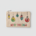 Christmas Pre-Printed Colour Your Own Zipper Pouch Merry Christmas Approx 8 x 5in 1pouch