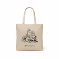 Christmas Pre-Printed Colour Your Own Tote Bag Christmas Candles Approx 12.75 x 12.75inch 1Bag