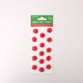 Handmade Resin Self Adhesive Stickers Glassy Poinsettia 15pc