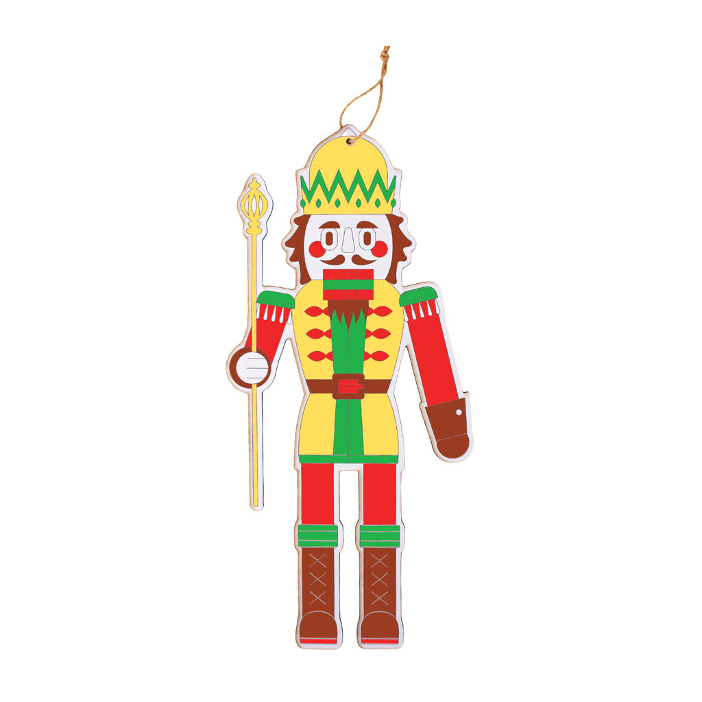 DIY Pre Printed Nutcracker Hanging with Paints and brush 1Pack