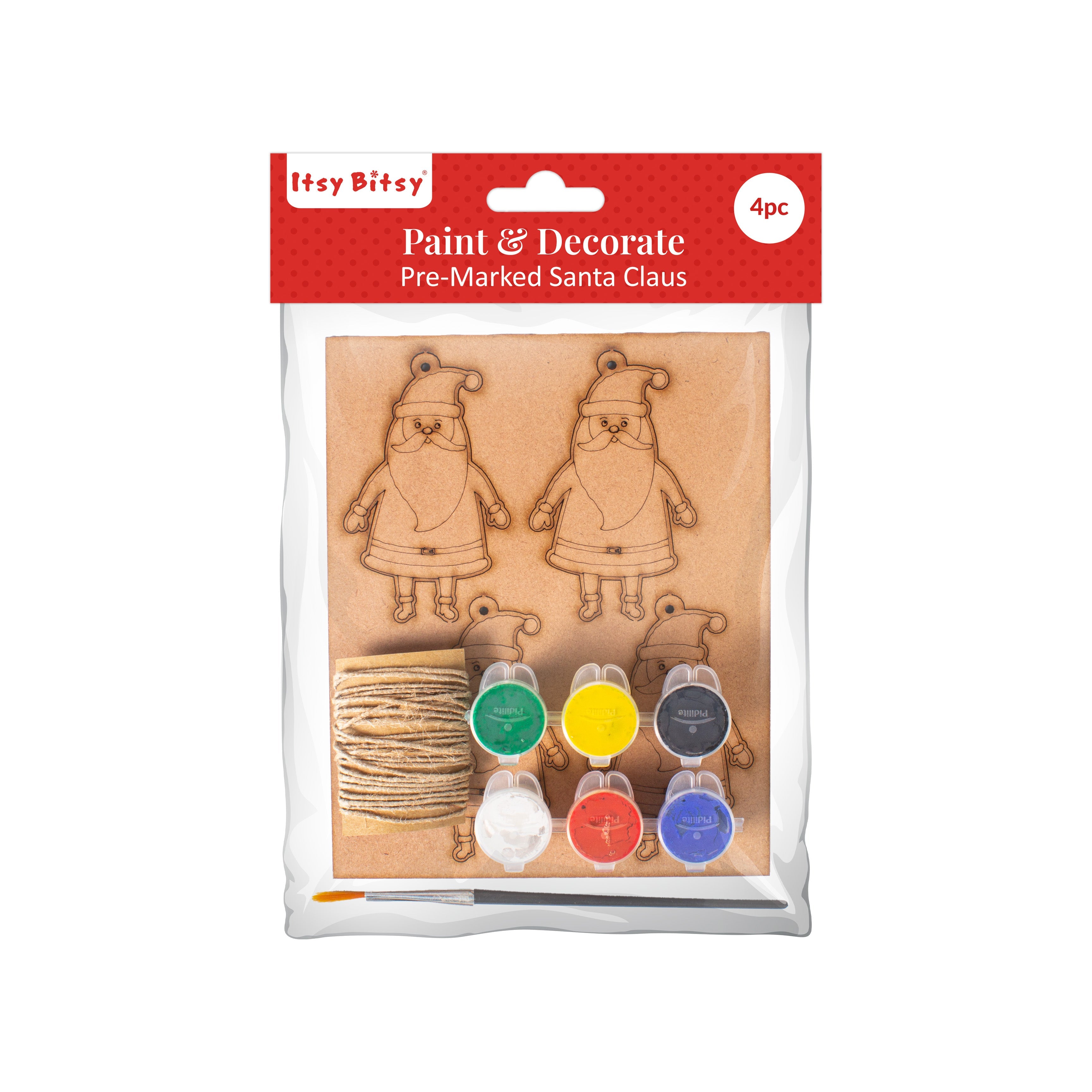 Christmas Pre-marked Paint And Decorate Kit Santa Claus 2mm Thickness Approx L15.3 x W12.4cm 1pc
