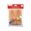 Christmas Pre-marked Paint And Decorate Kit Christmas Tree 2mm Thickness Approx L15.3 x W12.4cm 1pc