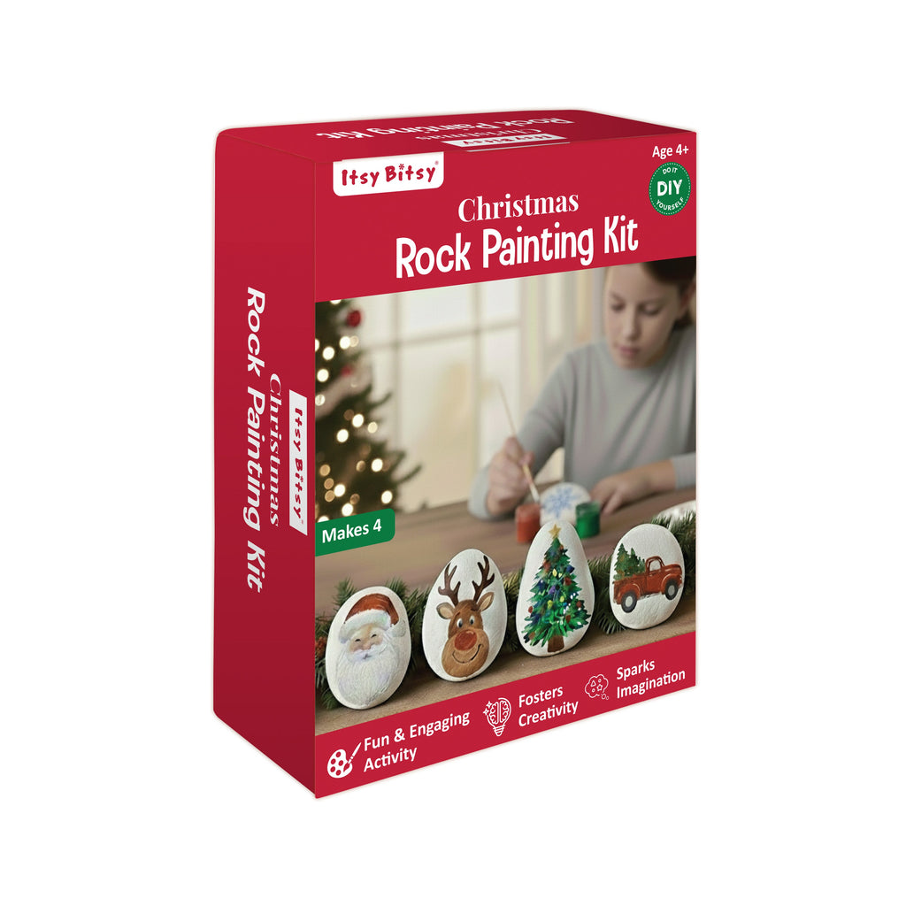 DIY Christmas Rock Painting Kit Makes-4 1 Box