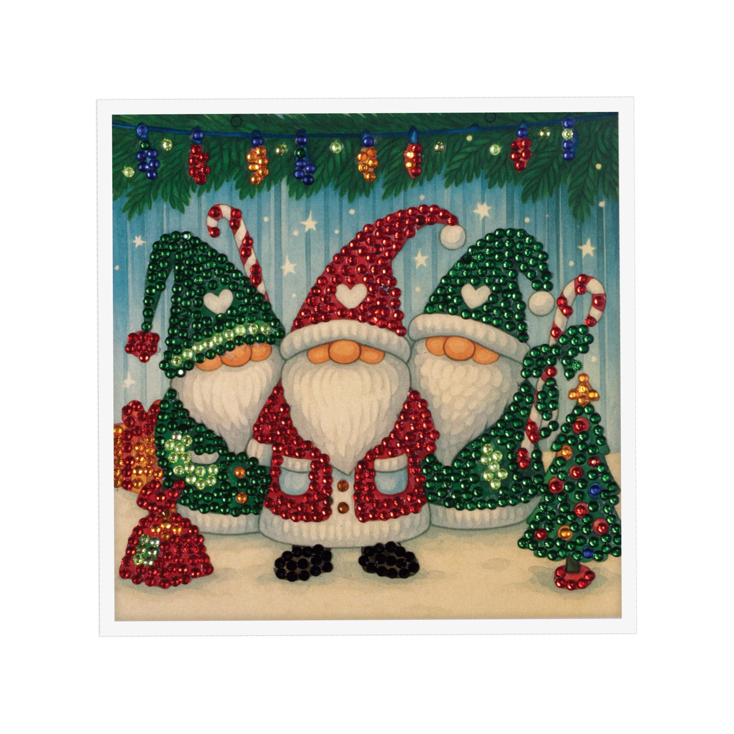 Christmas DIY Diamond Painting Kit Gnome Cottage Makes-2 1Box