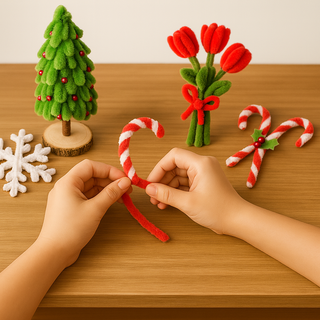Christmas DIY Chenille Stem Craft Kit Makes-10 1Box