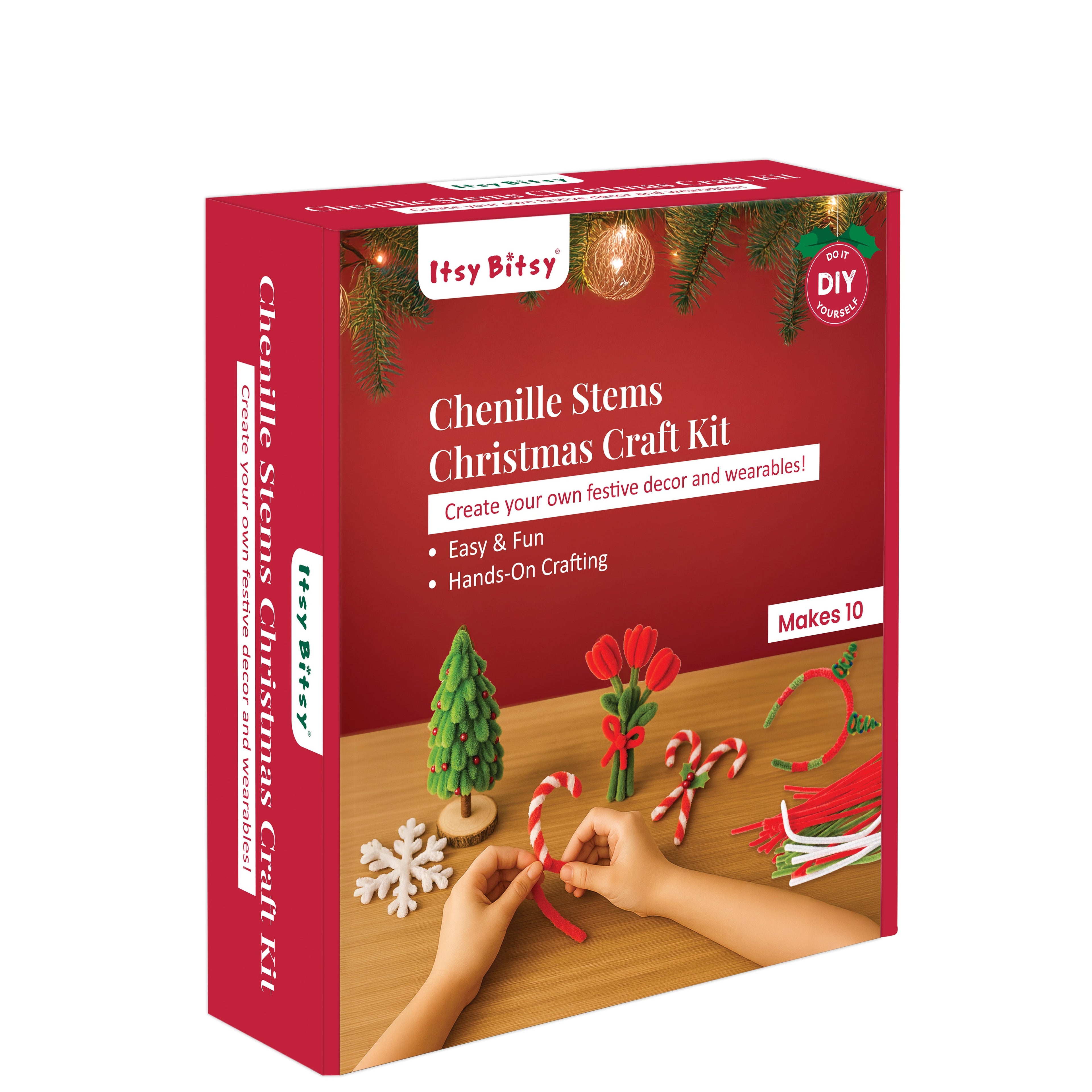 Christmas DIY Chenille Stem Craft Kit Makes-10 1Box