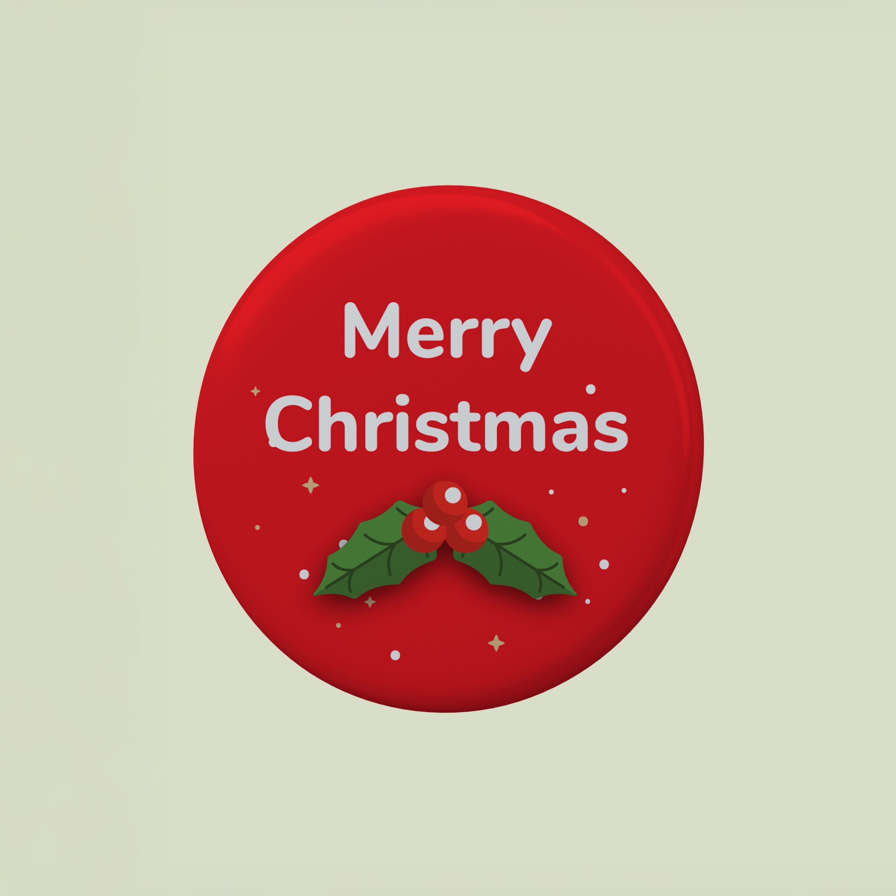 Christmas Metal Pin Badge for Kids & Adults Merry Christmas 58mm 1pc