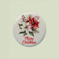 Christmas Metal Pin Badge Christmas Poinsettia 58mm Kids & Adults 1pc