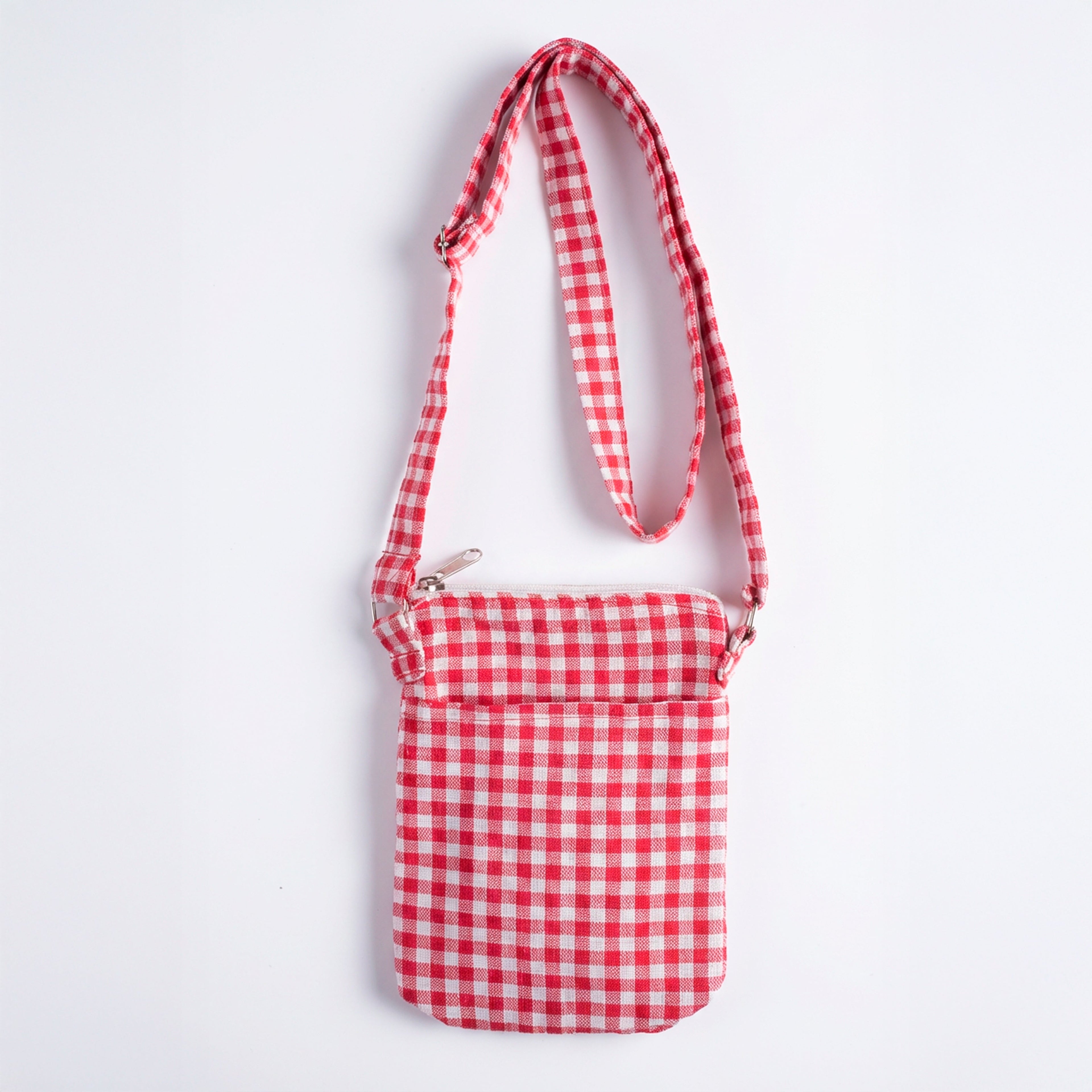 Gingham Sling Pouch 6in x 8in 1pc
