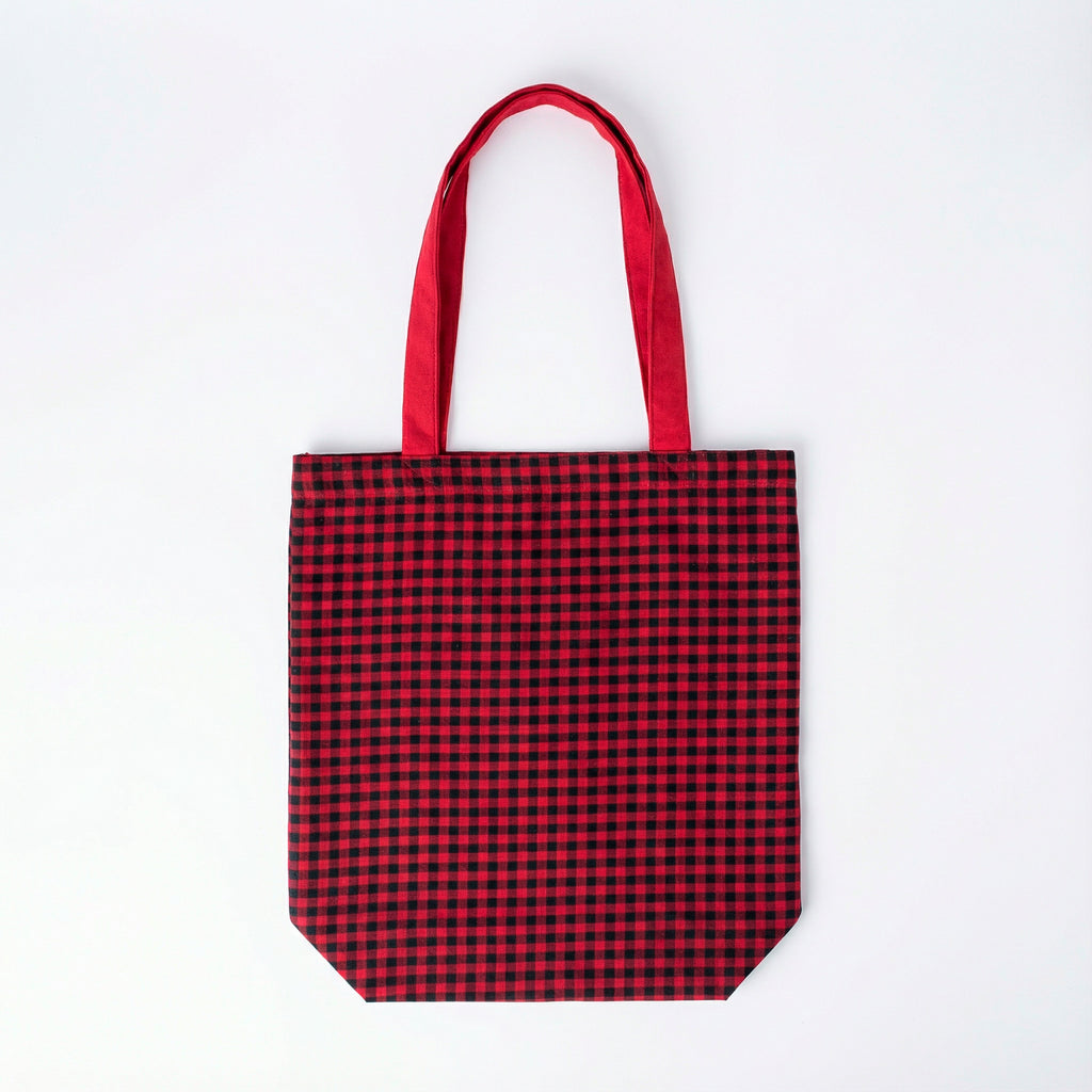Gingham Tote Bag 15x13.75inch 1pc