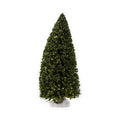Flocked Bristle Tree with White Base Green 14cm 1pc