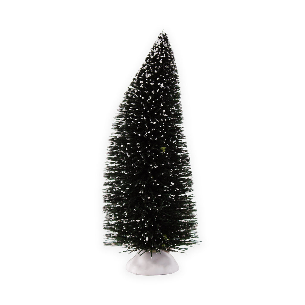 Flocked Bristle Tree with White Base Pine Tree With Snow 14cm 1pc