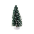 Flocked Bristle Tree with White Base Pine Green Tree With Snow 14cm 1pc