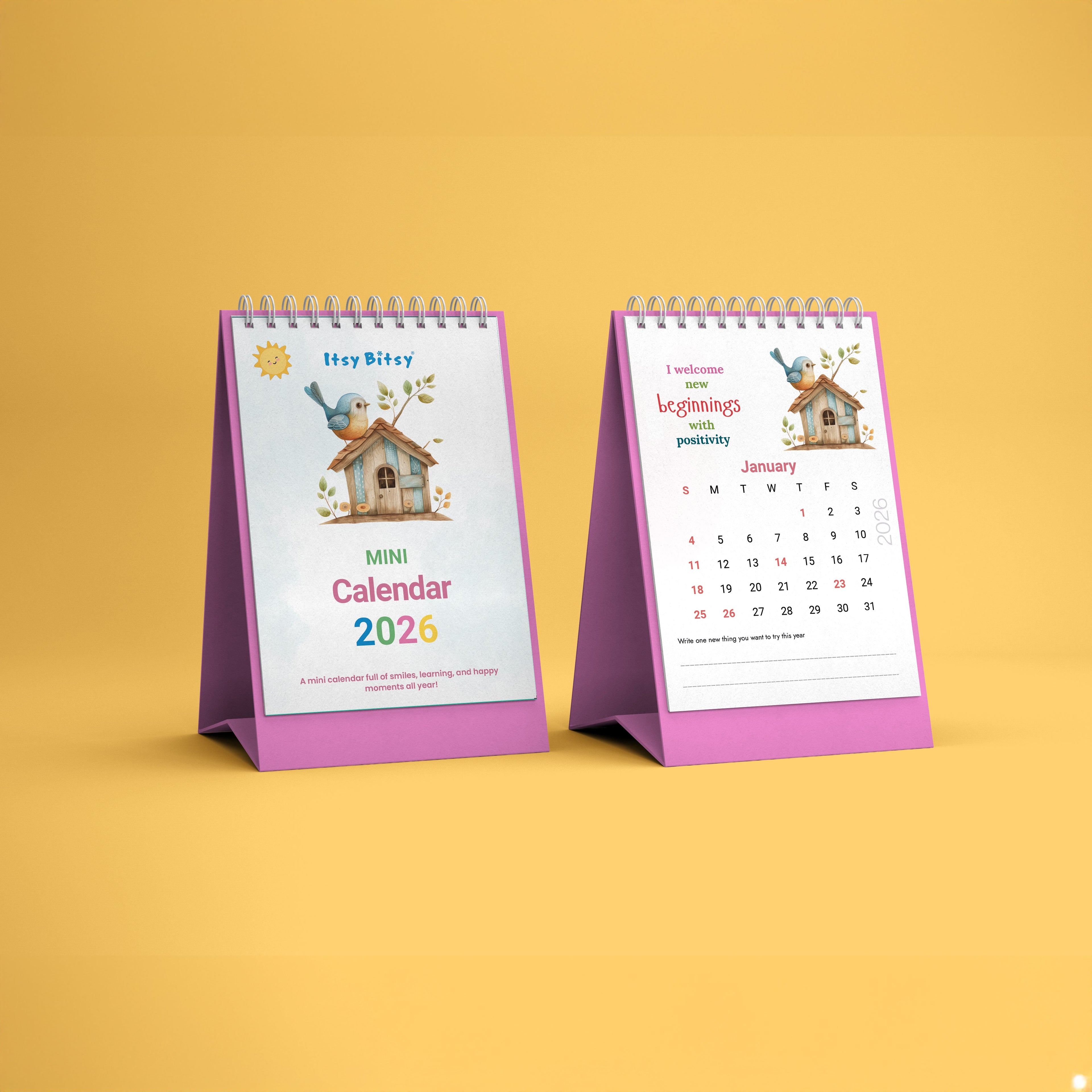 Mini Desk Calendar 2026 4 X 6inch 13 Sheets
