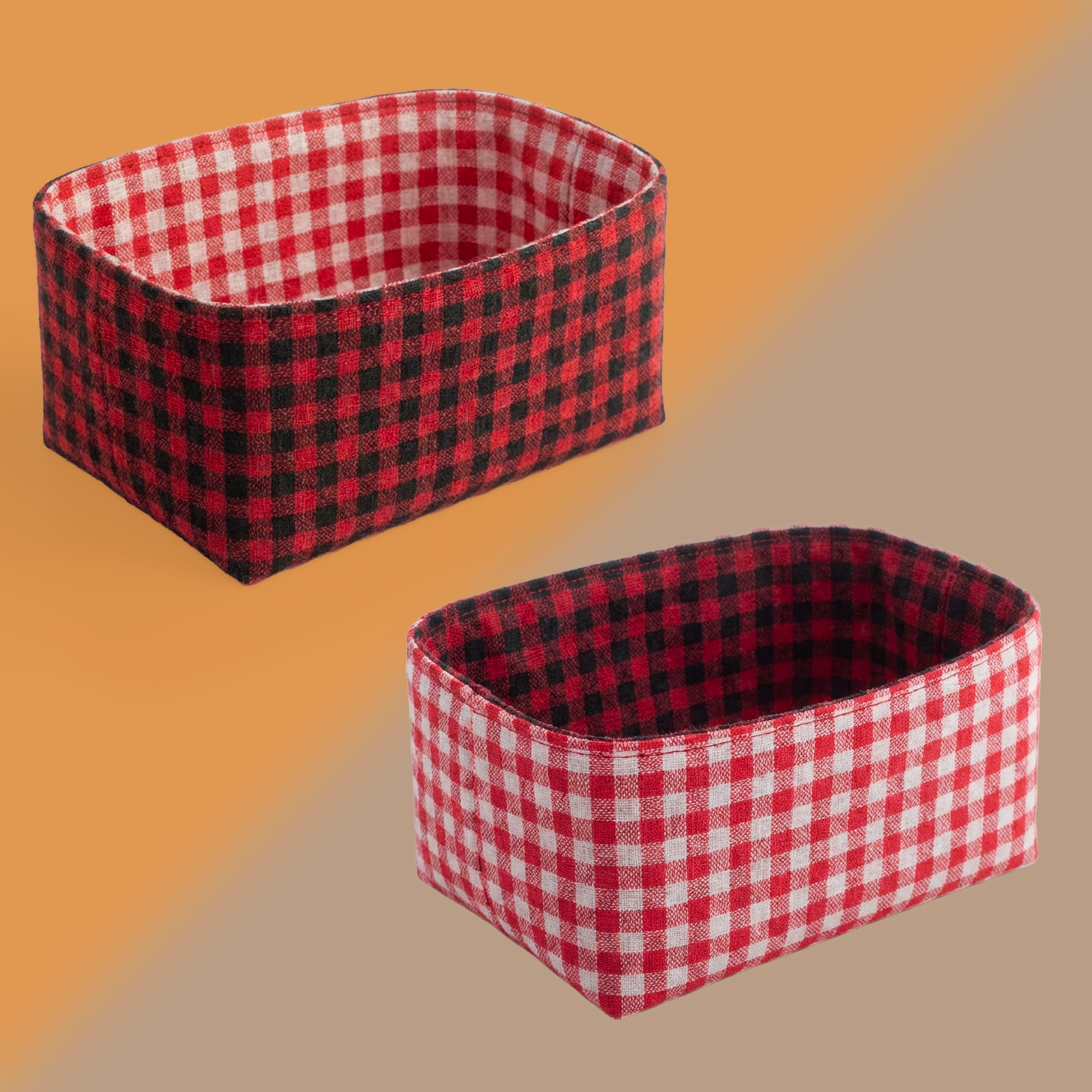 Fabric Reversible Basket 6 x 7 x3inch 1pc