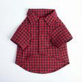 Cotton Dog Shirt Black & Red Gingham Medium 8 To 15kg 1pc