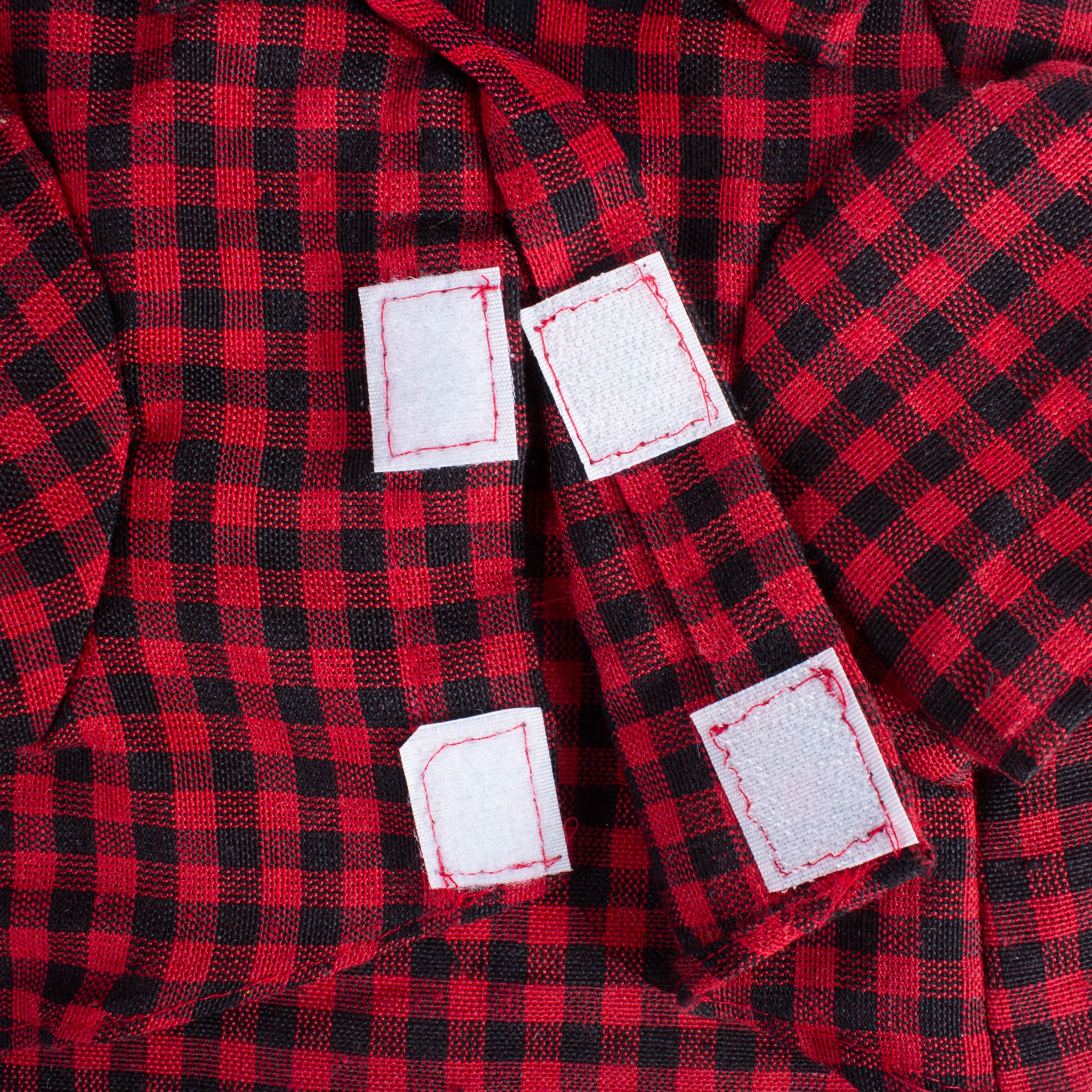 Cotton Dog Shirt Black & Red Gingham Medium 8 To 15kg 1pc
