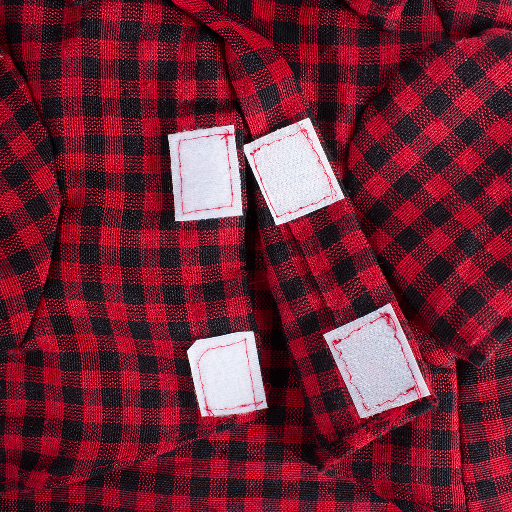 Cotton Dog Shirt Black & Red Gingham Small 3 To 8kg 1pc