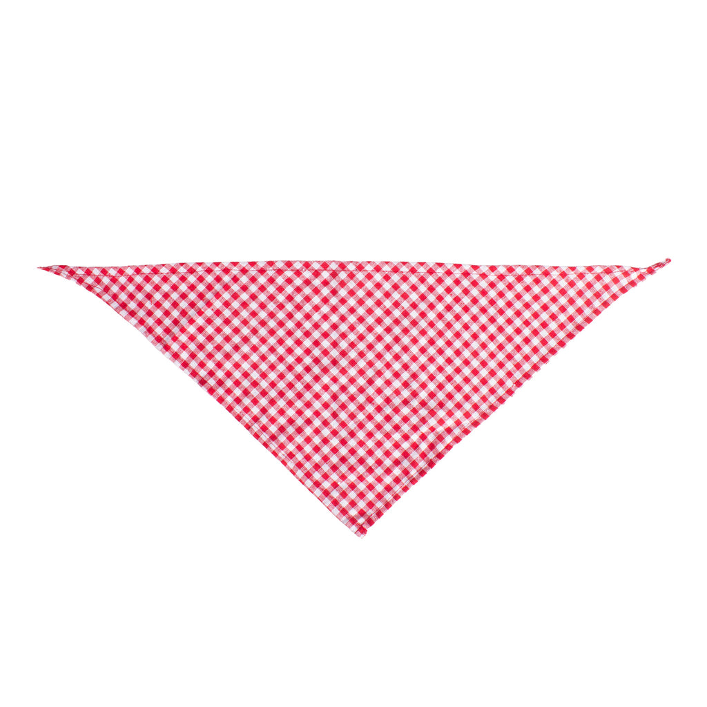 Pet Bandana Red & White Gingham 65cm 1pc