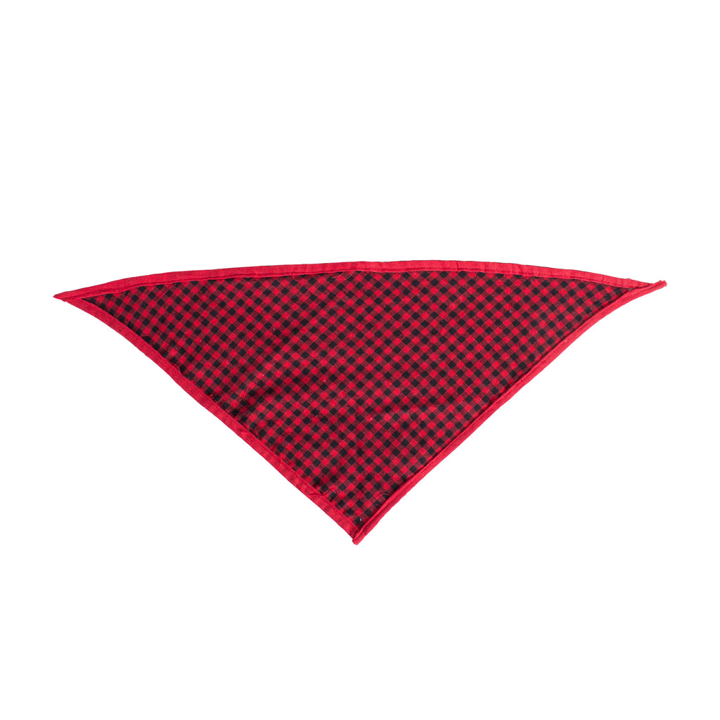 Pet Bandana Red & White Gingham with Border 65cm 1pc