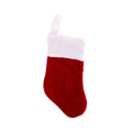 Velvet Stocking Red and white 33 X 14 - 1pc