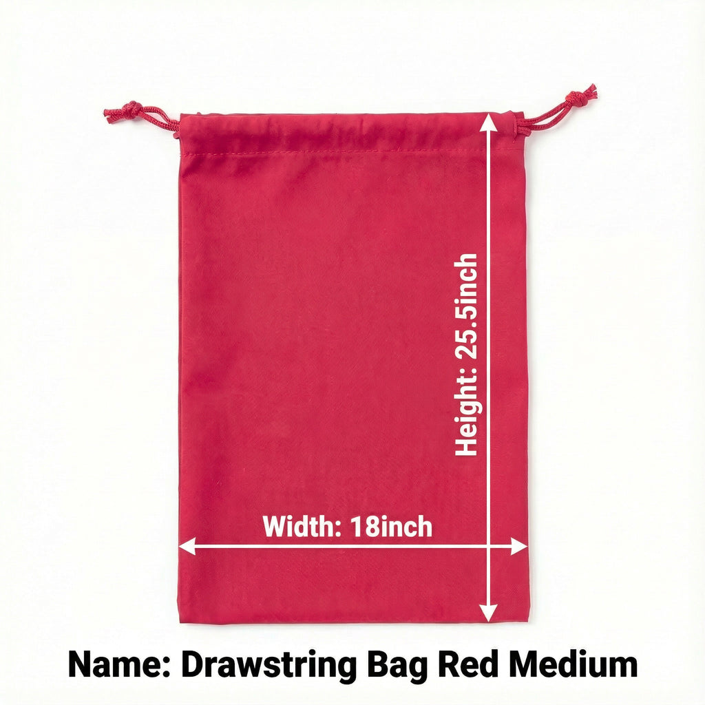 Drawstring Bag Red Medium W18 x H25.5in 1pc