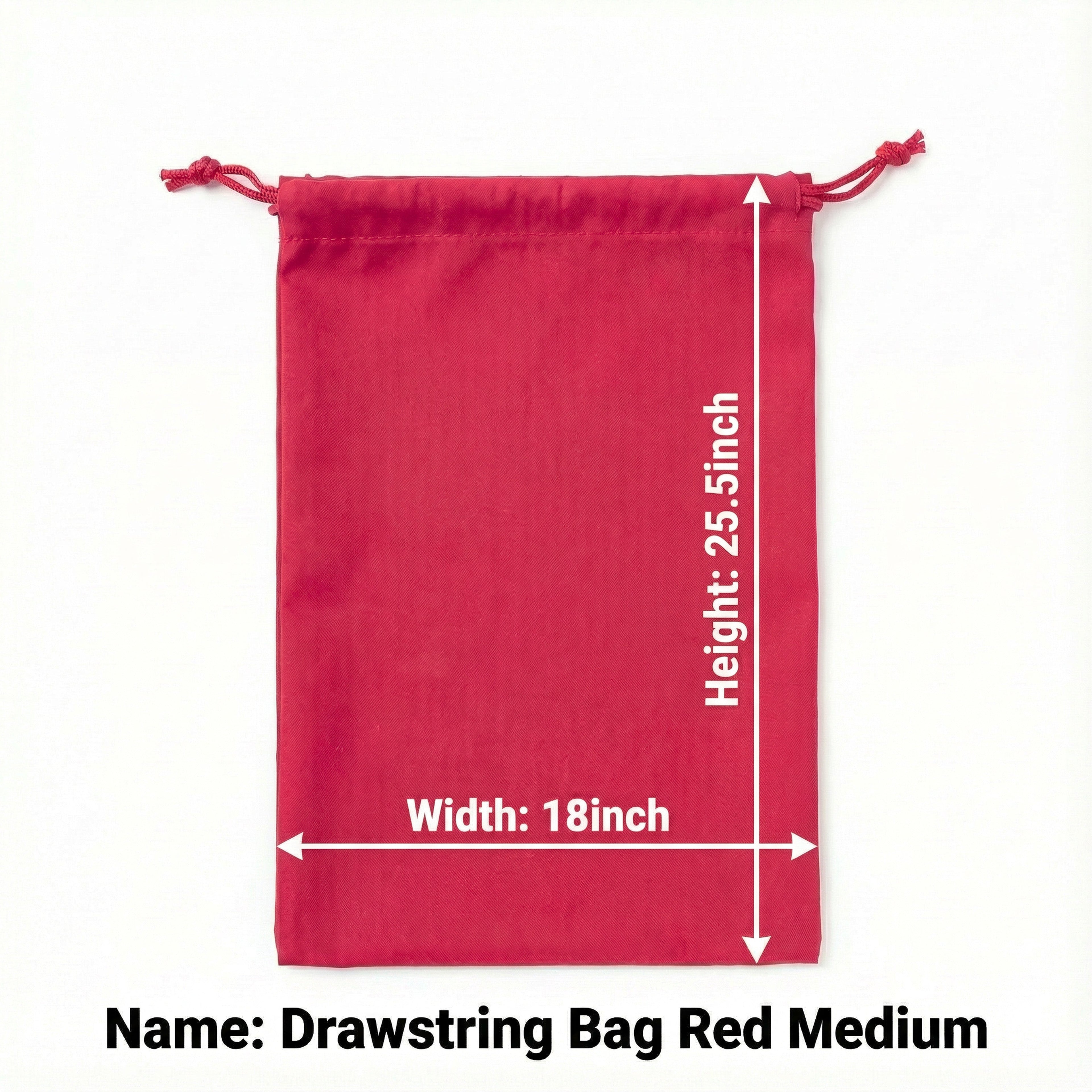 Drawstring Bag Red Medium W18 x H25.5in 1pc