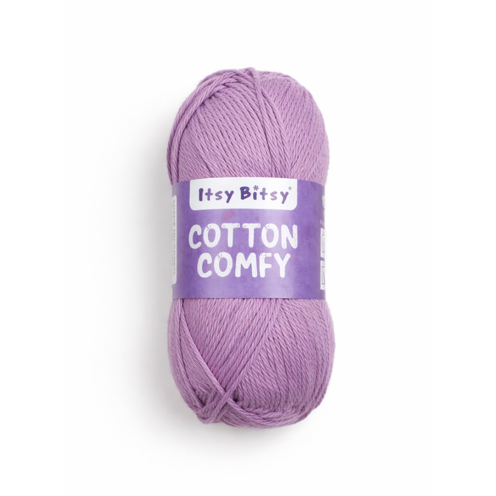 Cotton Comfy Knitting/Crochet Yarn 100% Cotton Dusty Amethyst 169m 100g