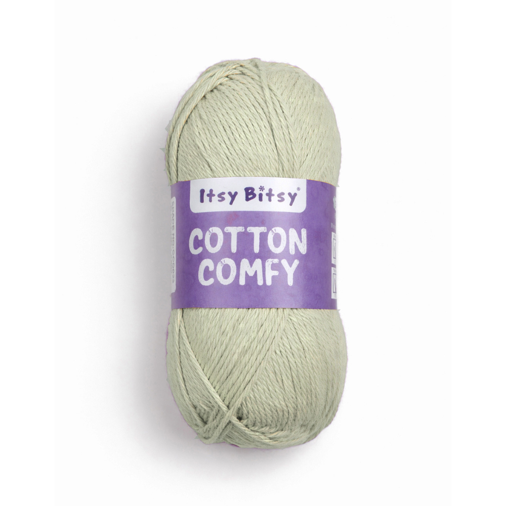 Cotton Comfy Knitting/Crochet Yarn 100% Cotton Greenish Grey 169m 100g