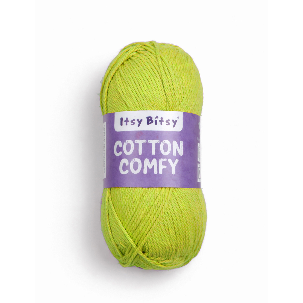 Cotton Comfy Knitting/Crochet Yarn 100% Cotton Celery 169m 100g