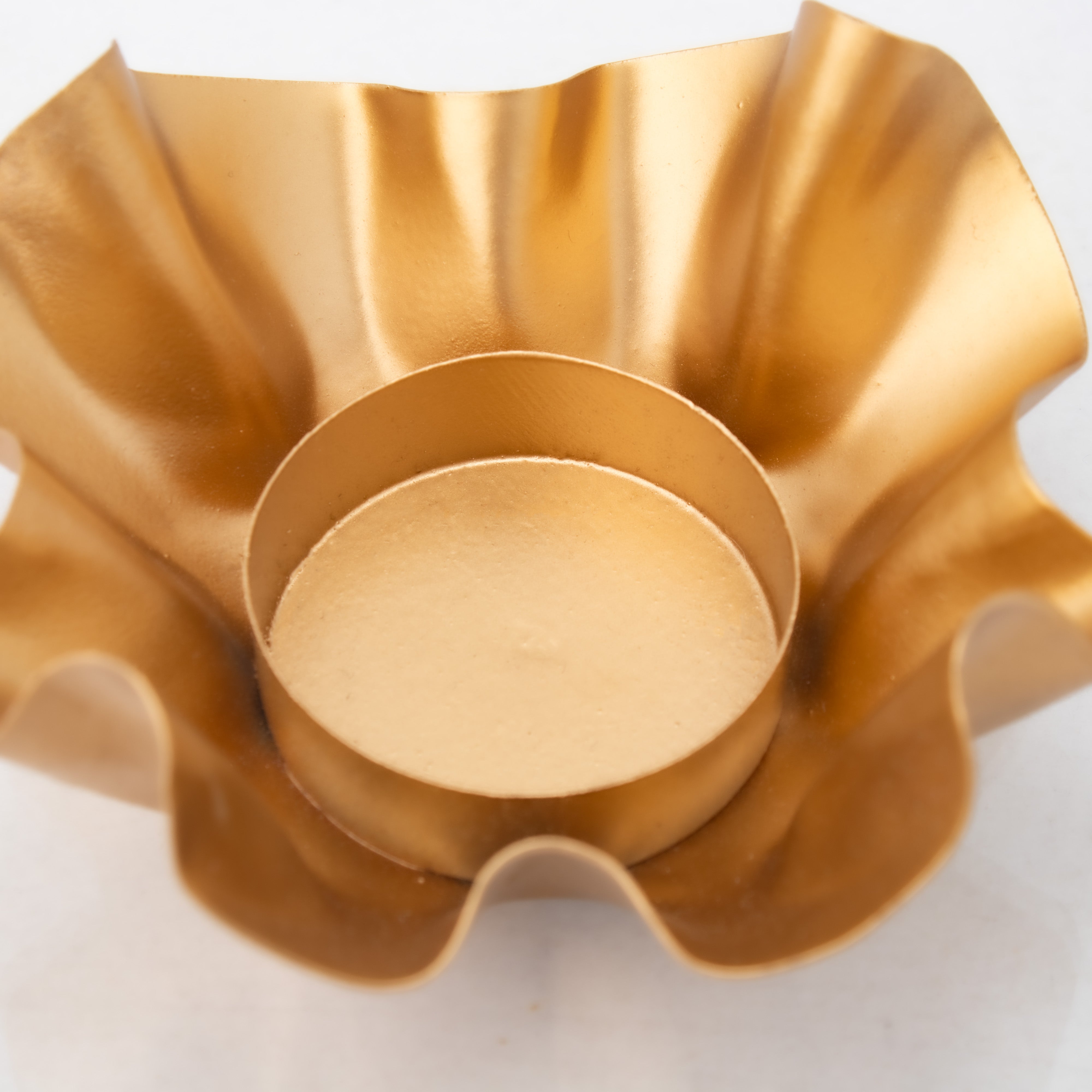 Metal Tealight Holder Floral Radiance Gold 8.5 X 8.5 X 4m 1pc