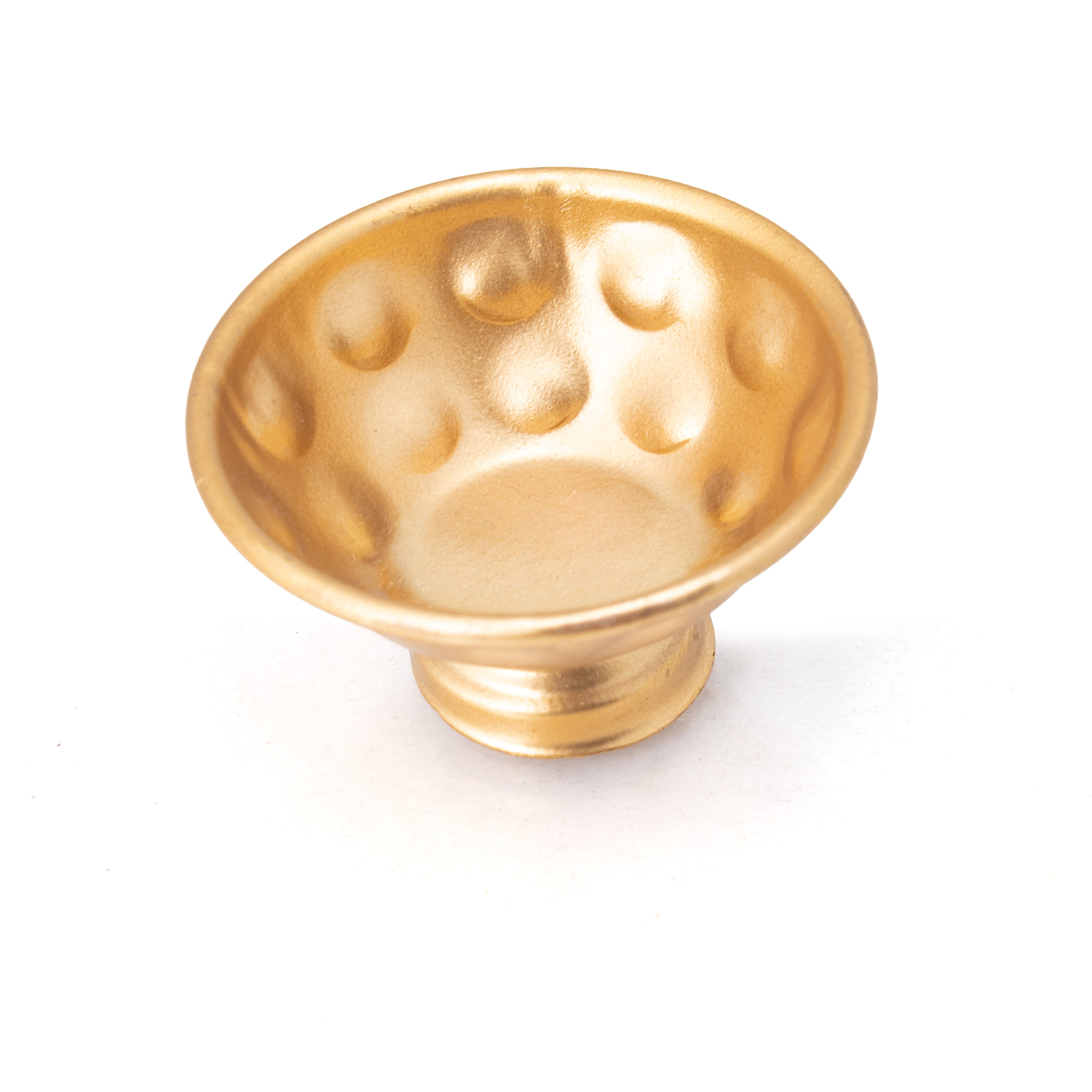 Decorative Metal Bowl With Stand Gold 6 X 6 X 3cm 1pc