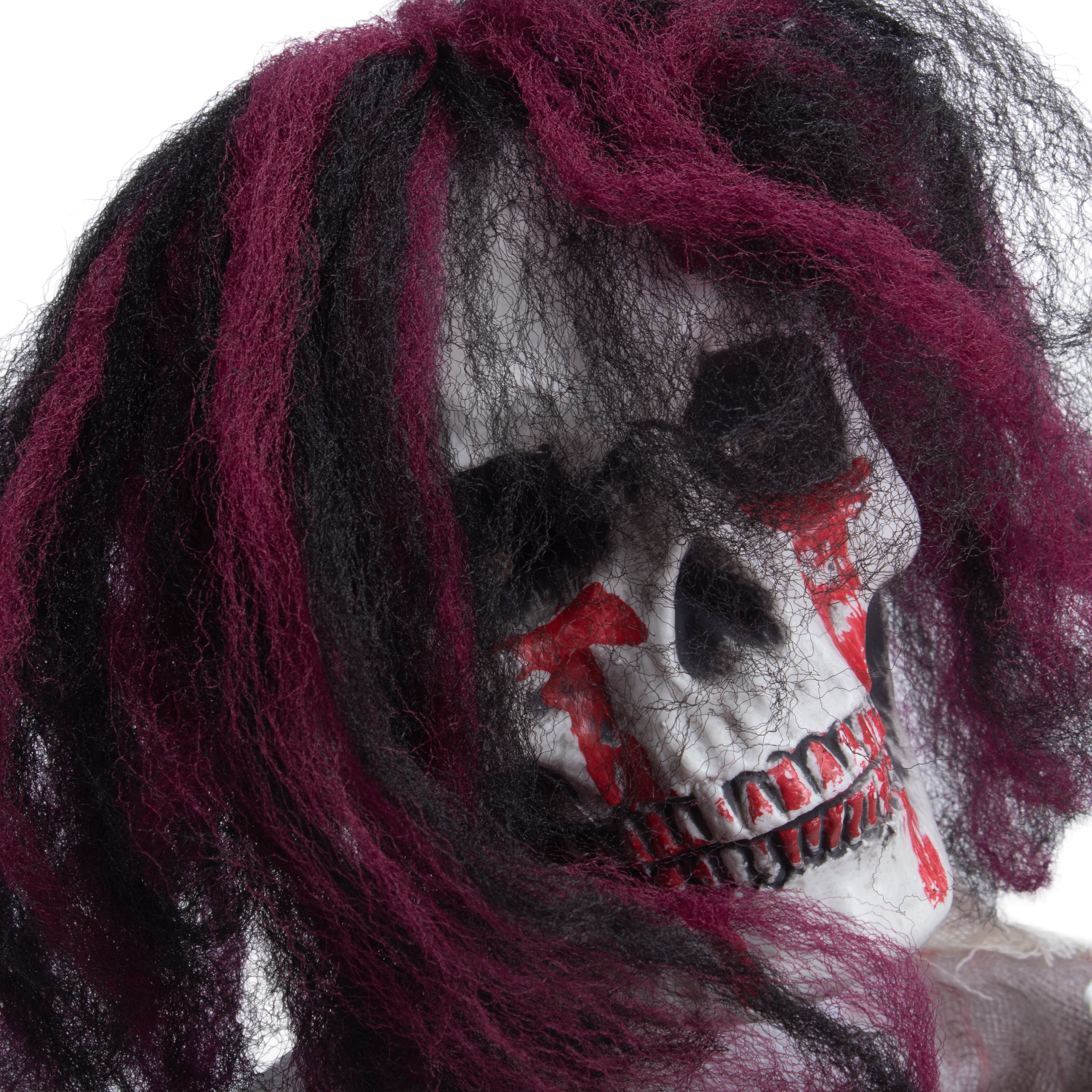 Groundbreaker Skull with Moving Arm, Light and Sound 11inch 1pc