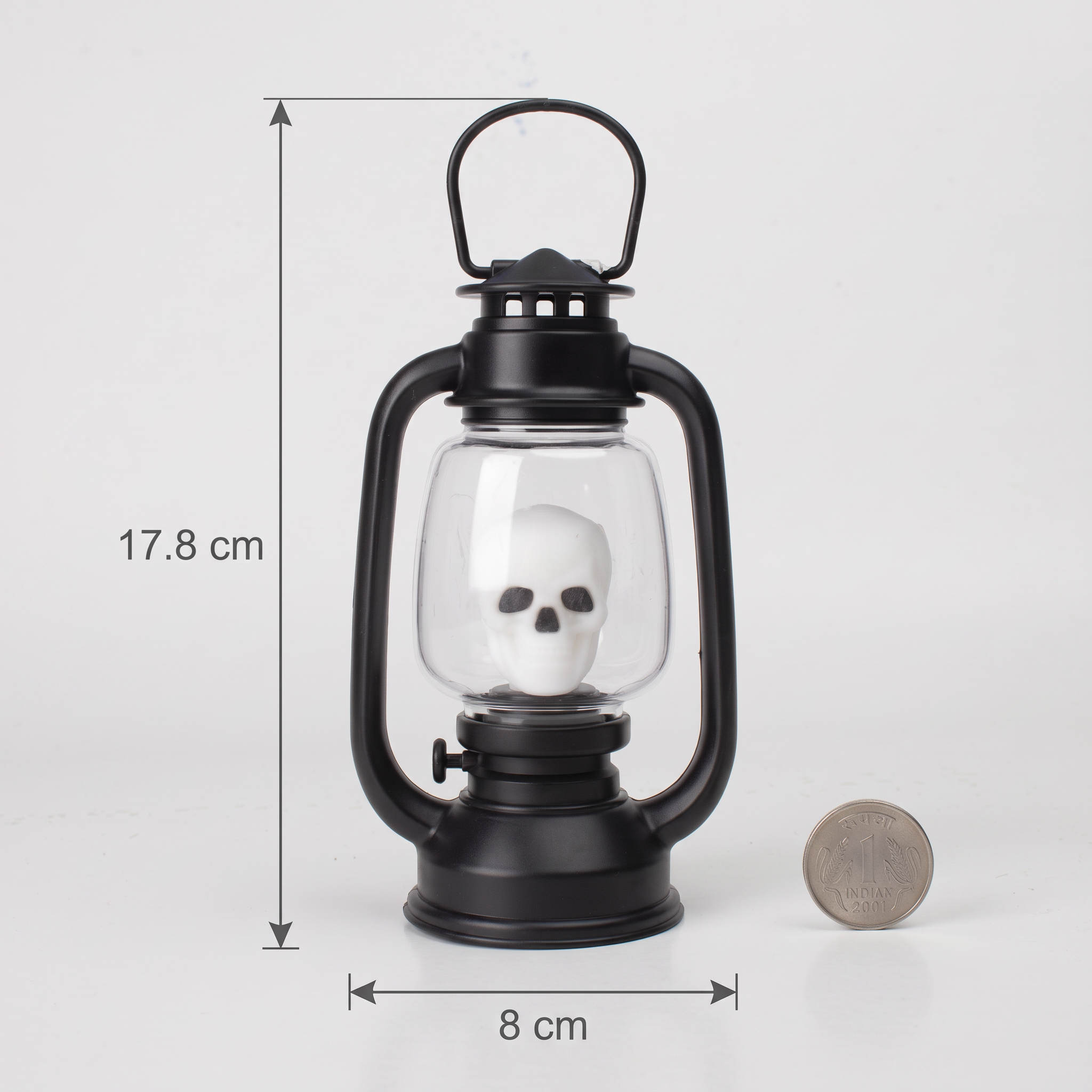 Halloween skull Lantern 17.8cm 1pc IB