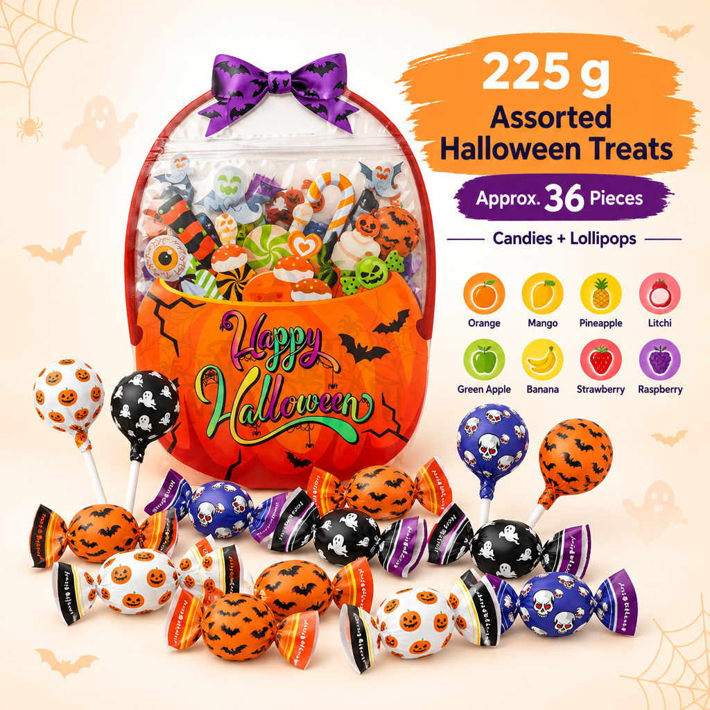 Assorted Candy Pouch Happy Halloween 225gm