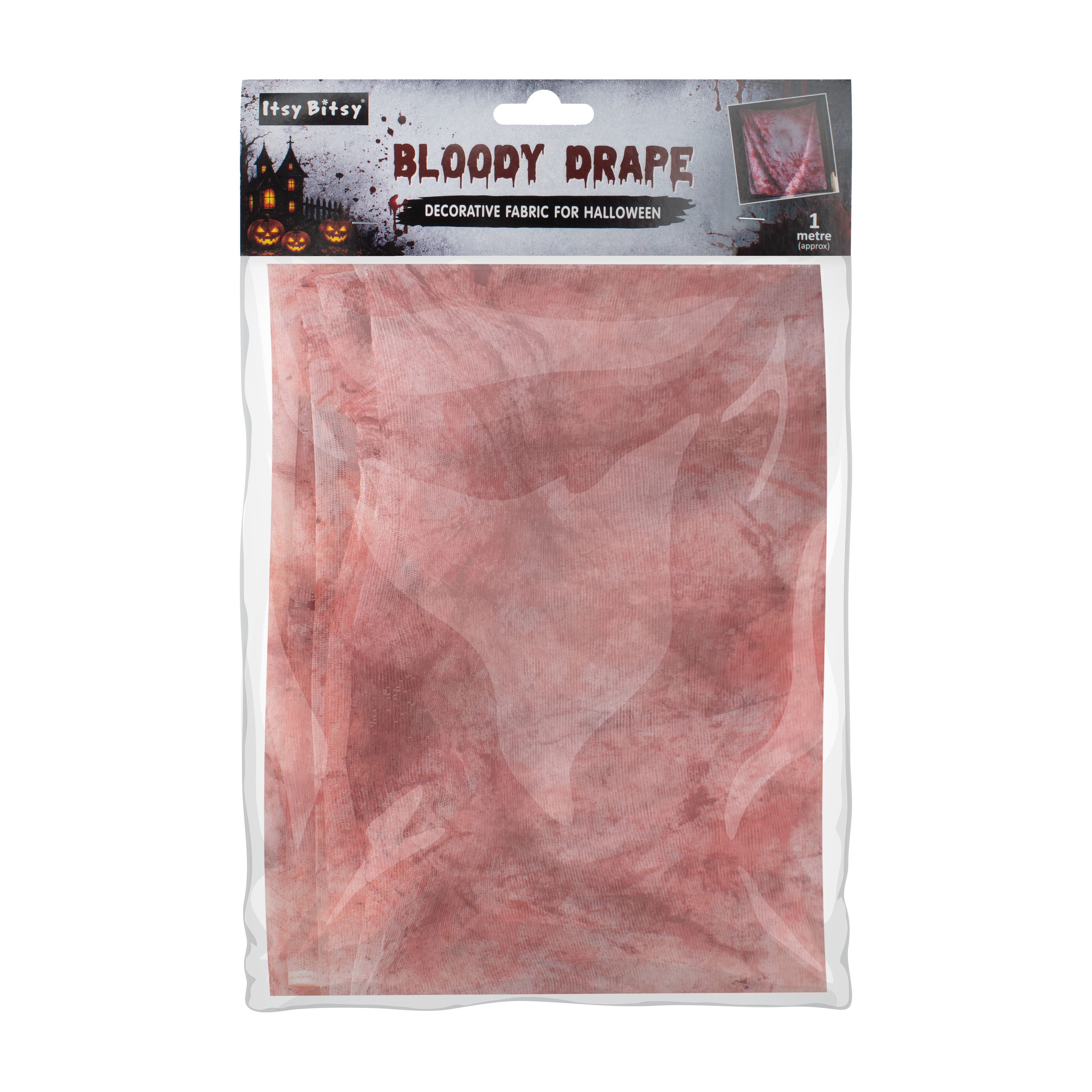 Halloween Decorative Fabric Bloody Drape 1mtr
