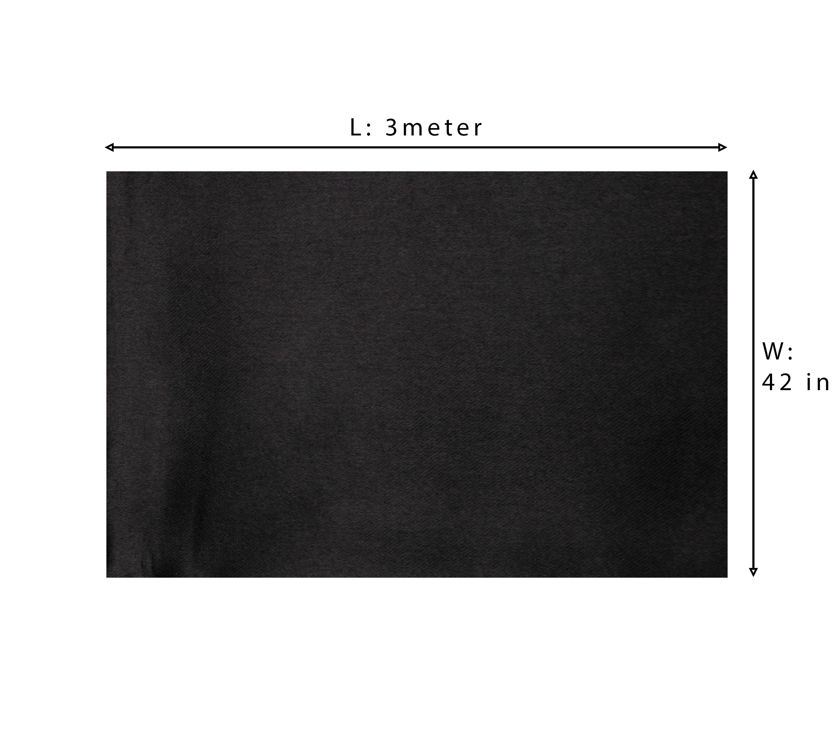 Halloween Satin Cloth Black 3mtr