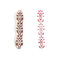 Hand Carved Wooden Printing Block Wildflower Border L 3inch 1pc