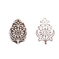 Hand Carved Wooden Printing Block Eternal Flora W 2inch X L 2inch 1pc