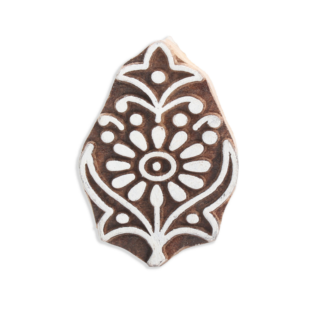 Hand Carved Wooden Printing Block Eternal Flora W 2inch X L 2inch 1pc