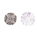Hand Carved Wooden Printing Block Mandala Bloom W 2inch X L 2inch 1pc