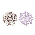 Hand Carved Wooden Printing Block Vintage Mandala 2.5inch Dia 1pc