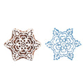 Hand Carved Wooden Printing Block Floral Swirl W 1.5inch X L 2.5inch 1pc