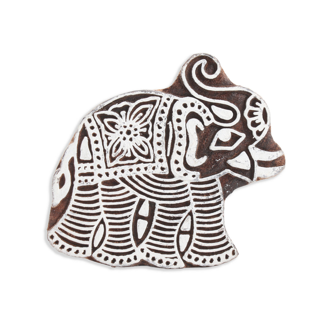 Hand Carved Wooden Printing Block Paisley Bloom W 1.5inch X L 2.5inch 1pc